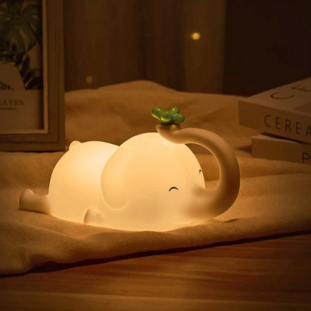 Ночник-игрушка Слоник Valeso D5, 2W, 3000K, 178х90х85 мм, пищевой силикон