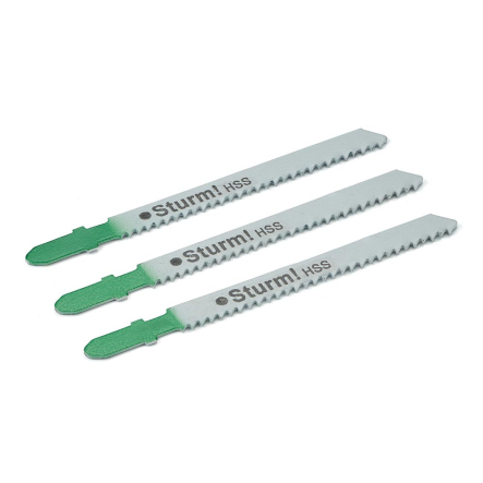 Пилки для лобзика Sturm 9019-01-75x3-HSS-10, 75х2,5 металл (уп. 3шт) - 1