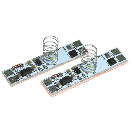 Сенсор диммер ON/OFF 10A 12-24V белый М356 пружина 10мм AVT - 1