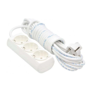 Подовжувач Borsan BR-1553-3, 3*1 кв.мм., 16А. 3 поста , 3 м, LN+PE