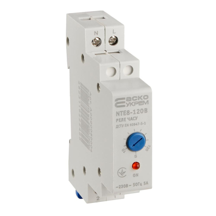 Реле часу АСКО-УКРЕМ NTE8-120B (STE8-120B) затримка на включення, A0090050004 - 1
