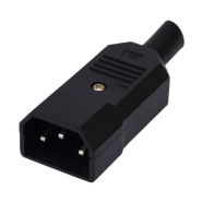 Штекер 3pin під шнур, корпус пластик. 1-0701
