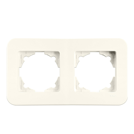 Рамка двойная горизонтальная VIKO Rollina, 90481052, крем - 1