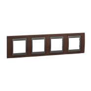 Рамка 4-місна табак/графіт Schneider Electric Uniсa TOP, MGU66.008.2M4