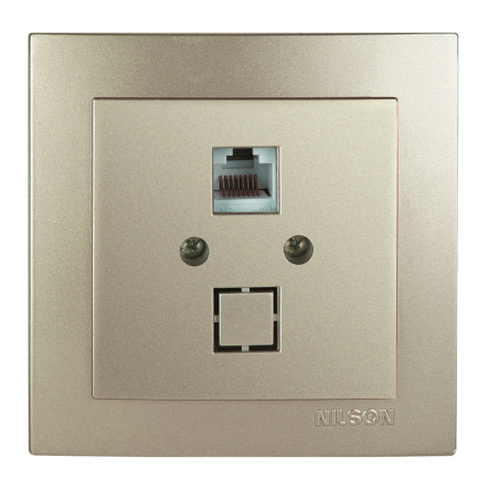 Розетка Nilson Touran комп'ютерна (САТ5) золото, 24151044 - 1