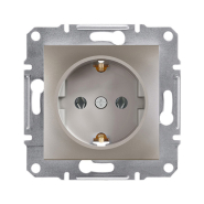 Розетка с заземлением Schneider Electric ASFORA, бронза, ЕРН2900169