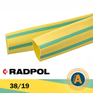 Трубка термоусаджувальна RADPOL, RCH1 38/19Х1-ZТ жовто-зелена
