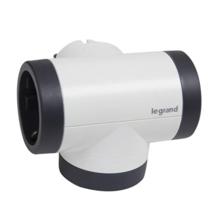 Блок Премиум поворотный розеточный Legrand 694522, 2 гнезда, с USB A+C белый/чёрный