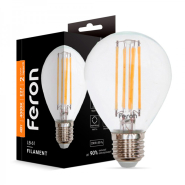 Лампа LED FERON LB-61, 4 Вт, 4000K, E27, 220 В, G45, Filament, 4779