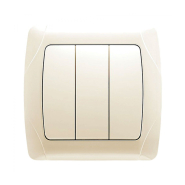 Вимикач 3 кл., VIKO CARMEN, 90562068, крем