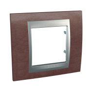 Рамка 1-місна табак/алюміній Schneider Electric Uniсa PLUS, MGU66.002.0M4