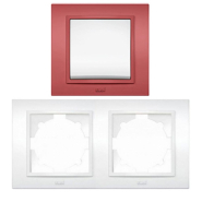 Рамка EL-BI Zena двойная, бордовая, 500-012210-226