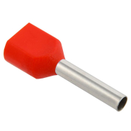Наконечник-гильза НГИ2 1,5-12 с изолированным фланцем, ІEK, UTE10-4-D2-6-100, червоний (20шт,)