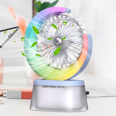 Вентилятор настільний 5W з зволоженням та підсвічуванням від USB - 1