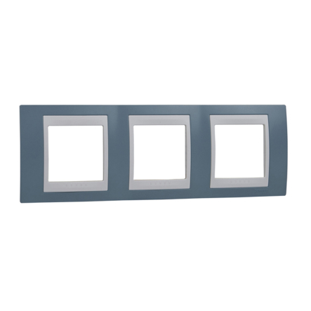 Рамка 3-местная синий/белый Schneider Electric Uniсa PLUS, MGU6.006.873 - 1