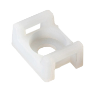 Майданчик TAKEL 502250, під гвинт 9*15 мм, Ø 3.5 мм, 10,8*16*7 мм, упаковка - 100 шт., для кабельної стяжки, білий