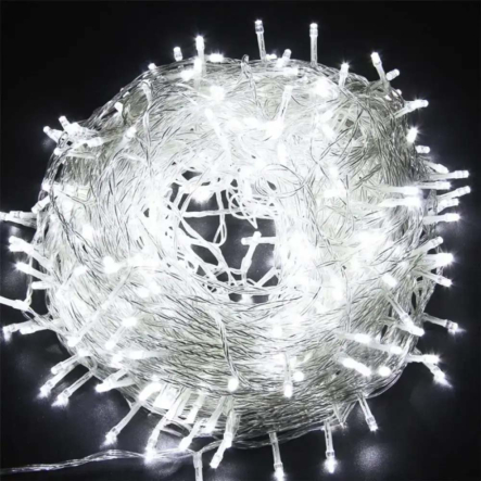 Гирлянда LED "Нить" от сети 25м, 300LED прозрачный шнур RD-7145, Белая - 1