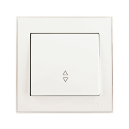 Выключатель Lezard RAIN проходной одноклавишный, жемчужно-белый перламутр, 703-3088-105