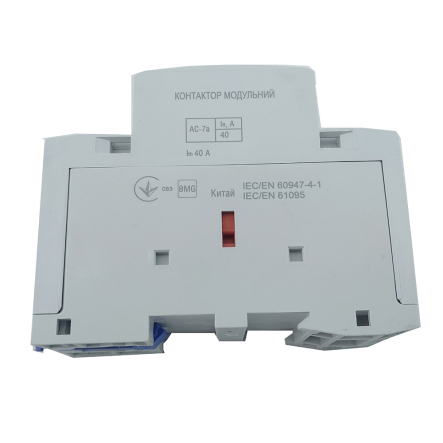 Контактор модульный TechnoSystems КМ-2-40-11 40А 230AC 1NO-1NC 2р 2мод., TNSy5503822