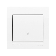 Кнопка дзвінка Lezard DERIY біла, 702-0202-103