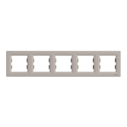 Рамка 5-постовая, горизантальная, Schneider Electric ASFORA, бронза, EPH5800569