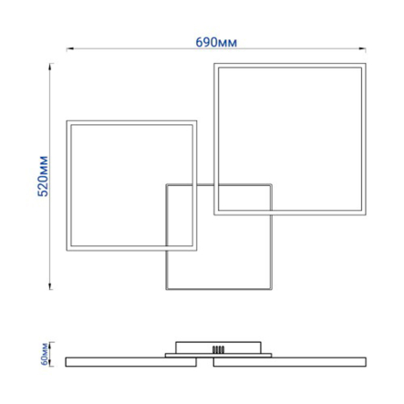 Светильник светодиодный Feron, AL6300, QUADRO M, 90W, 4100Lm, 2700K-6500K, черный, 7504