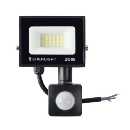 Прожектор LED ENERLIGHT MANGUST 20W, 6500K, IP65, 1600Лм, с датчиком