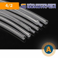 Трубка термоусаживаемая (ТУТ), АСКО-УКРЕМ, d - 4/2 мм., прозрачная, A0150040304