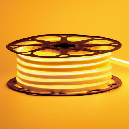 Світлодіодний неон жовтий 220V smd2835 120LED/м 7W/м IP65 8х16мм AVT-1-NEON - 1