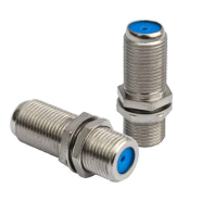 Перехідник гн.ант.F-гн.ант.F, з гайкою, довжина 27 мм, мідний