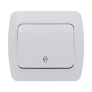 Выключатель EL-BI ZIRVE Fixline, проходной, белый, 501-010201-209