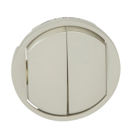 Накладка для вимикача 2-х клавішного Legrand Celiane, 068302, титан