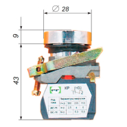 Вимикач кнопковий Промфактор ВК-021НЦЧ-1З, IP-54 циліндрична 1но, чорний