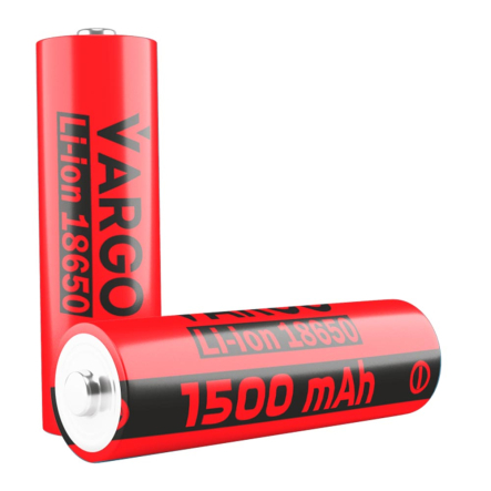 Аккумулятор электрический VARGO, LI-ION, 18650 3.7V 1500mAh V-111880 - 1
