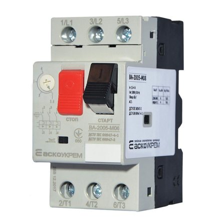 Автоматический выключатель защиты двигателя АСКО-УКРЕМ ВА-2005 М08, 2,5-4А, A0010050003