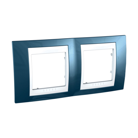 Рамка 2-місна блакитний лід/білий Schneider Electric Uniсa PLUS, MGU6.004.854 - 1