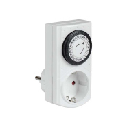 Розетка-таймер механический IEK РТМ-1 30мин 24ч 48on/off 16А IP20, ERT-20-1-16-S-30-0-20-K01