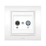 Розетка телевизионная+спутник EL-BI Zena, белая, 500-010200-289