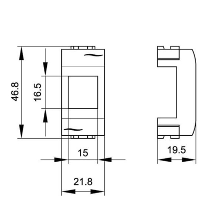Адаптер для АРМ/ВІСС информационных разъемов Keystone, Brava, ДКС, 76607B, белый, 1мод.