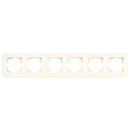 Рамка шестерна горизонтальна VIKO Rollina, 90481056, крем - 1