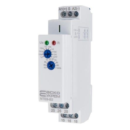 Реле задержки времени отключения АСКО-УКРЕМ NTE9-B2 AC/DC 12-240V, A0010240004