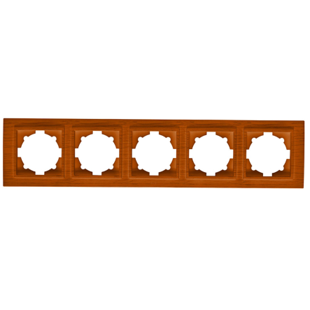 Рамка EL-BI Zena пятерная, вишня, 500-012800-250 - 1