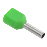 Наконечник-гільза НГИ2 1,0-8 с изолированным фланцем, ІEK, UTE10-4-D2-2-100, светло-зеленый (20шт,)