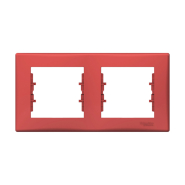 Рамка 2 поста горизонтальна Schneider Electric Sedna, червона, SDN5800341