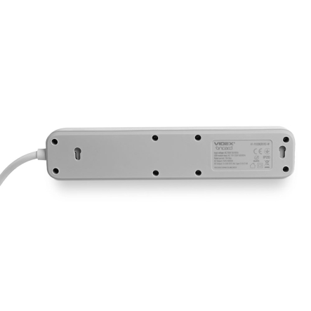 Удлинитель сетевой 3 гнезда 3м 1.5мм 2.4А 2USB Type-C з/з, белый, VIDEX ONCORD , VF-PD33G2U1C-W