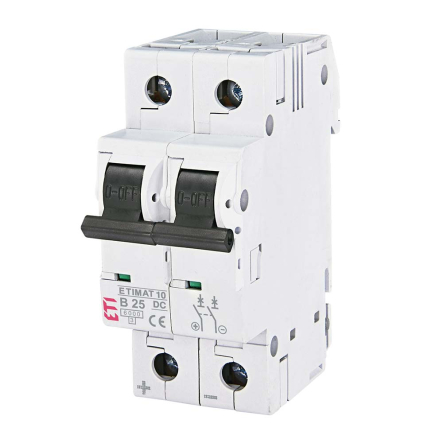 Автоматичний вимикач постійного струму ETIMAT 10-DC 2P, 25А B 6kA, 2128718 - 1