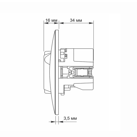 Розетка одинарная с заземлением с USB+USB-C VIDEX BINERA, белая