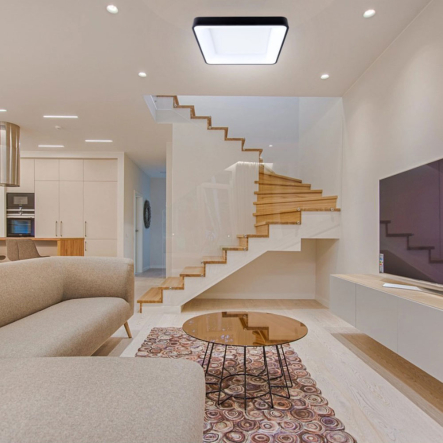 Люстра LED Sirius GLD-23413 BK, 80W, ⌀500, квадрат, чёрная