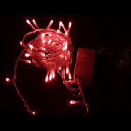 Гирлянда внутренняя DELUX, STRING С, 5м, 50LED, красная/прозрачная, IP20