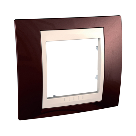 Рамка 1-місна теракотовий/бежевий Schneider Electric Uniсa PLUS, MGU6.002.551 - 1